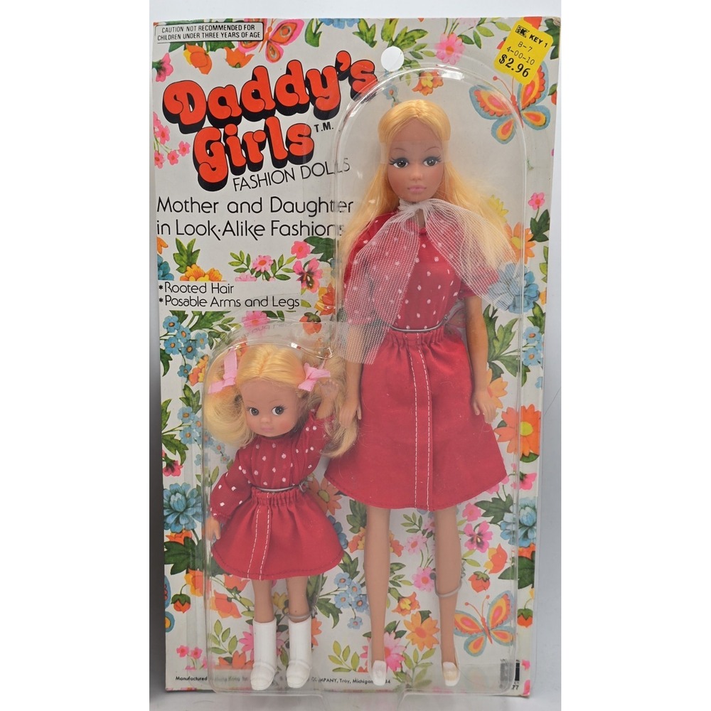VTG Daddy's Girls Fashion Doll Red 1977 Universal Products Kmart 70s Doll NEW